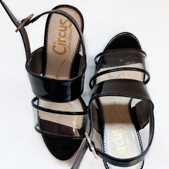Circus Women Shoes Black Patent Sandals - Picture 2 of 4